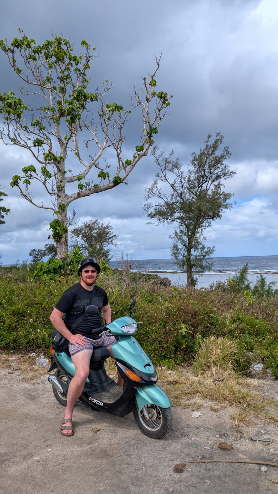 Scooter by the coast